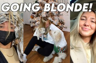 VLOG: going blonde, dolly christmas sweater, drive with me & healthy lunch