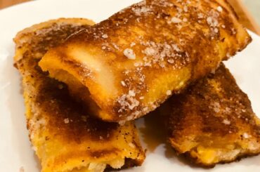 Banana Bread Toast | Easy Breakfast Treat | Banana French Toast roll ups | healthy evening snacks