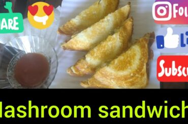 mashroom sandwich!! sandwich!! good for breakfast!! healthy and tasty!! gym and diet lover also eat!