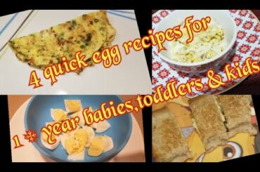 4 quick egg recipes|healthy egg recipes|egg recipes for 1+ year babies & kids|egg sandwich|Omelette