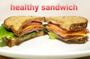 How to make healthy sandwich with deli ham at home simple and easy