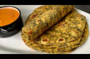 Kasuri methi paratha | Fenugreek leaves paratha | Methi paratha | Healthy breakfast recipe