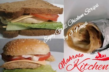 Healthy Grilled Chicken Sandwich, | Chicken Burger Recipe | Chicken Paratha Roll | Mahrose Kitchen