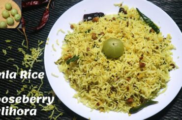 Usirikaya Pulihora |Amla Rice | Nellika Sadam Recipe | Gooseberry Rice | Healthy Lunch box Recipe