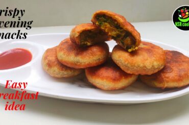 Healthy Wheat flour Breakfast || Easy Breakfast Recipe | Tasty Evening Snacks Recipe |spinach recipe