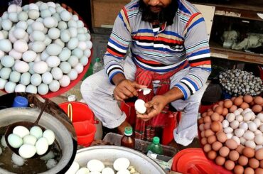 Amazing Hard Working Old Man Selling Healthy Food Boiled Eggs Shiddo Dim Tk 15 Easy Peel Boiled Egg