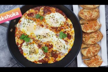 Shakshuka, poached eggs in tomato sauce,breakfast recipe, healthy breakfast, #foodown