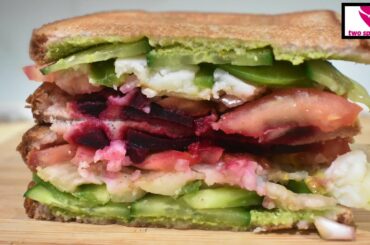 Veg sandwich | 30 days less oil breakfast recipes | Healthy breakfast |