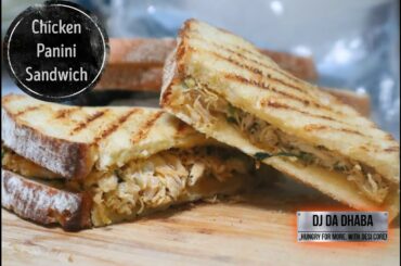 Grilled Chicken Panini Sandwich Recipe| Easy Chicken Sandwich Recipe|  Shredded Chicken Sandwich|