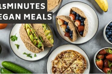 15 Minutes Vegan Meals using Pita Bread (5 Ingredients Recipes)