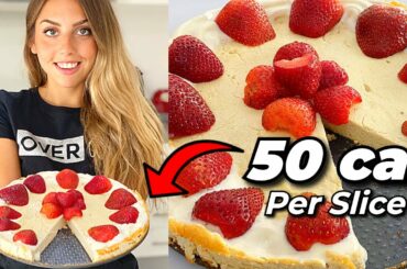 LOW CALORIE HIGH PROTEIN CHEESECAKE! Easy To Make (50 Cal, 9g Protein Per Slice)