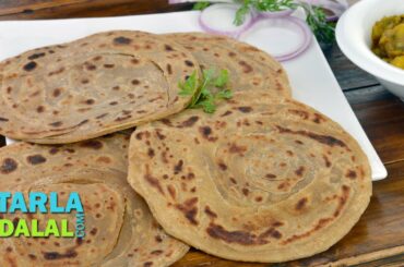 Lachha Paratha Recipe/ Whole Wheat multi Layered Indian Bread by Tarla Dalal