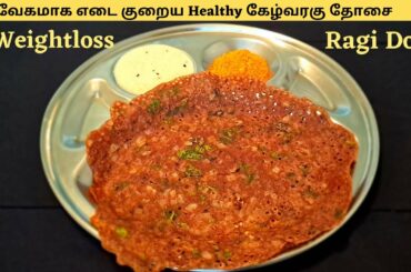 Healthy Ragi dosa recipe | Weight loss Millet recipes | crispy ragi dosa recipe in tamil | Breakfast