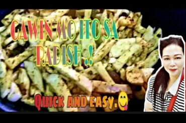 STIR FRY RADISH|| QUICK AND EASY #HEALTHY FOOD || #noBoundariesChannel