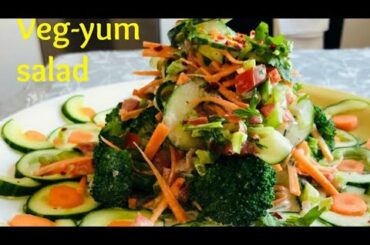 Veg-yum Salad | Easy Salad recipe | Healthy veg salad