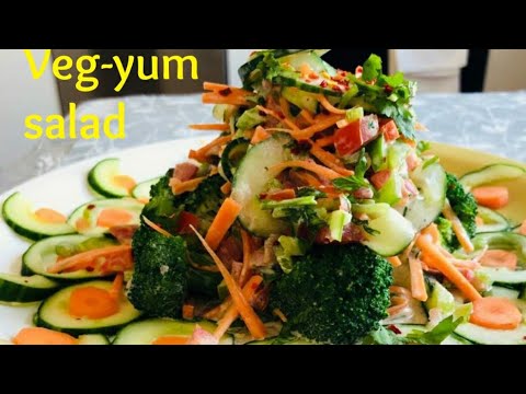 Veg-yum Salad | Easy Salad recipe | Healthy veg salad Veg-yum Salad | Easy Salad recipe | Healthy veg salad