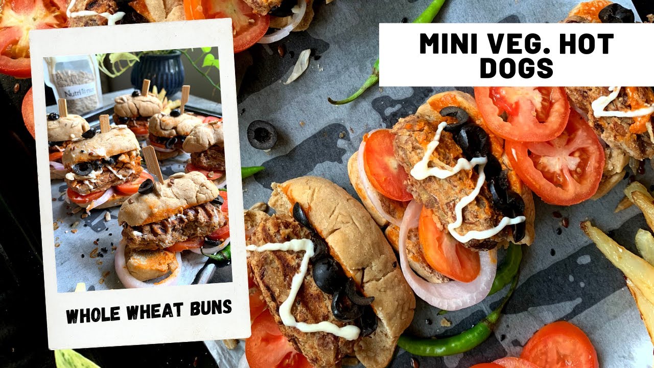 Whole Wheat Mini Veg. Hot Dog | Veg. Hot Dogs | Healthy Snacks Recipes | Kids Snacks Whole Wheat Mini Veg. Hot Dog | Veg. Hot Dogs | Healthy Snacks Recipes | Kids Snacks