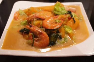 PUMPKIN WITH PRAWN & COCONUT MILK RECIPE II GINATAANG KALABASA II VERY DELICIOUS & HEALTHY
