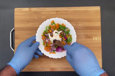 Chicken Sausage Egg Sandwich With Healthy Vegetables | Quick Recipe