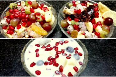 Healthy Fruit Custard & 2 Ways Fruit Salad Recipes | Weight Loss Recipes | Mixed Fruit Recipe| Tamil