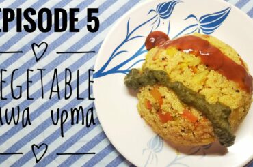 vegetable rawa (suji) upma | easy and healthy breakfast recipe