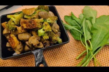 stir fry mushrooms, broccoli & paneer | Healthy recipe for dieting | Broccoli Recipe | veg starter..
