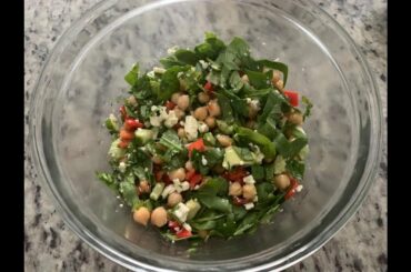 My quick and easy Chickpea & Feta Protein Salad/ Healthy Salads