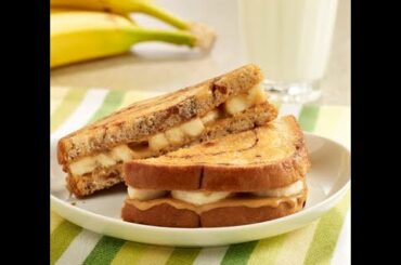 Grilled Sandwich - Peanut Butter + Banana | Healthy Recipe for Kids and Toddlers
