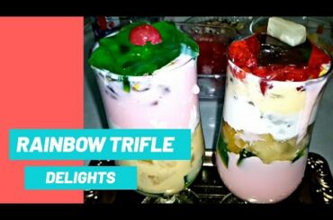 Rainbow Trifle Delight || Food Fashion || 2020 Recipes