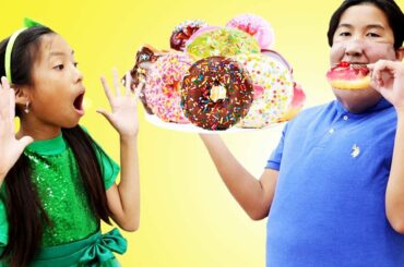 Wendy Pretend to be a Parent with Healthy Food and Exercise for Kids