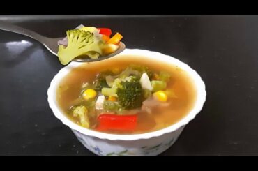 Rainbow Soup | Healthy Veg Clear Soup | Detox  Soup | Sudhas Veg Recipes