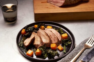 Sheet Pan Roasted Pork, Butternut Squash & Kale (Healthy Recipes) | MyFitnessPal