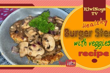Healthy Burger Steak with Veggies Recipe