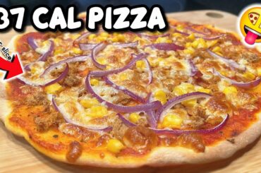ONLY 37 Calories PIZZA! Low Calorie, High Protein HEALTHY Pizza Recipe (per slice)
