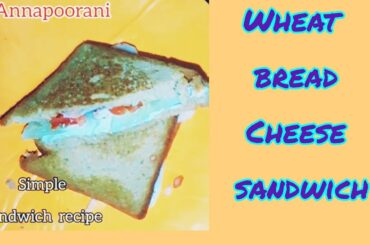 Wheat bread cheese Sandwich recipe, Easy and Healthy  Evening snack