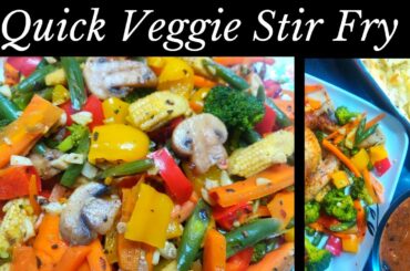 Veggie Stir fry recipe / Healthy and Quick // Weight loss recipe  //Roast Chicken side dishes