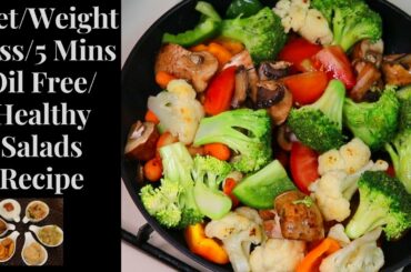Healthy Diet Salads/Oil Free Salads/Weight Loss Salads Recipe/5 Mins Salads Recipe For Weight Loss