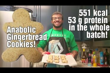 Anabolic Gingerbread Cookie Recipe! Christmas Holiday Special! Low calorie, high protein, and yummy!