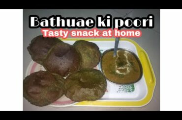 Healthy snacks recipe| Bathua ki chatpati Pori| easy and tasty snacks recipe|