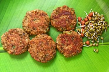 oats sprout  tikki recipe/ weight loss recipe/evening snack recipe/ healthy recipe/oats recipe