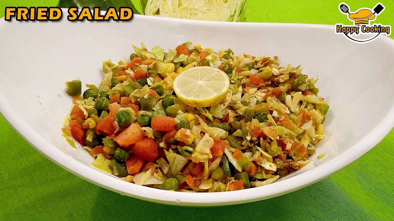 Fried Salad| salad recipe| easy salad recipe| # By Happy Cooking Fried Salad| salad recipe| easy salad recipe| # By Happy Cooking