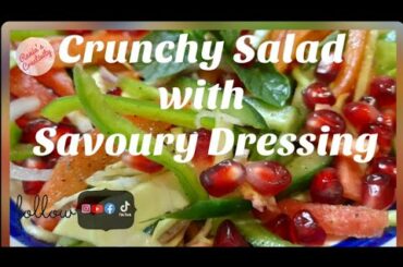 Crunchy salad with savoury dressing|  how to make healthy salad |3 min recipe