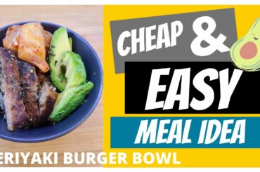 Teriyaki Burger Bowl | 10 MIN LUNCH IDEAS TIMELAPSE | $2 MEAL - Quick, Healthy, & Simple Ingredients