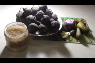 I cook beets and a healthy salad and vegetarian mayonnaise without eggs