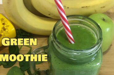 GREEN SMOOTHIE RECIPE/HEALTHY BREAKFAST FOR CLEAR SKIN