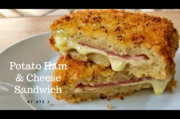 HAM AND CHEESE POTATO SANDWICH! How to make a Potato Sandwich/A Healthy Sandwich