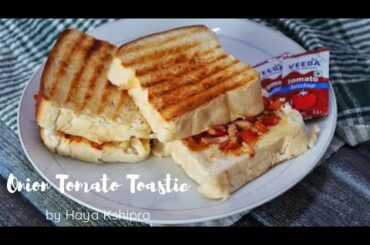 Indian Onion Tomato Toastie Recipe| Easy Lunch Sandwich Recipe