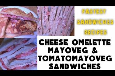 CHEESE OMELETTE/MAYOVEG/ TOMATOES MAYOVEG SANDWICHES (EASY BREAKFAST RECIPE) By MOREWEALTHTV