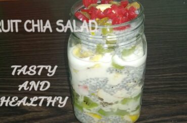 FRUIT CHIA SALAD | Healthy and delicious snacks |  Salad recepies | Low calorie sweet dish| FOOD PUB