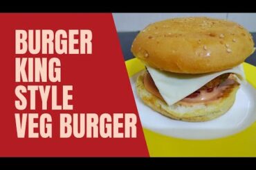 Burger King Style Crispy Veg Burger Recipe At Home In Hindi 2021 | Aloo Tikki Burger Indian Recipe